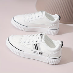 Women's Lace-up Low Skate Shoes Soft Sole Casual Sneakers
