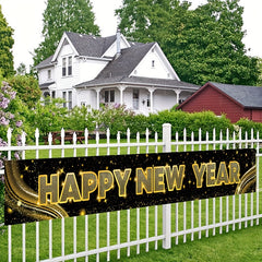 1pc Garden Yard Banner Year Party Decoration Supplies Hanging Year Indoor Outdoo