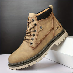 Men's High Top Boots Non Slip Lace Up Durable Shoes