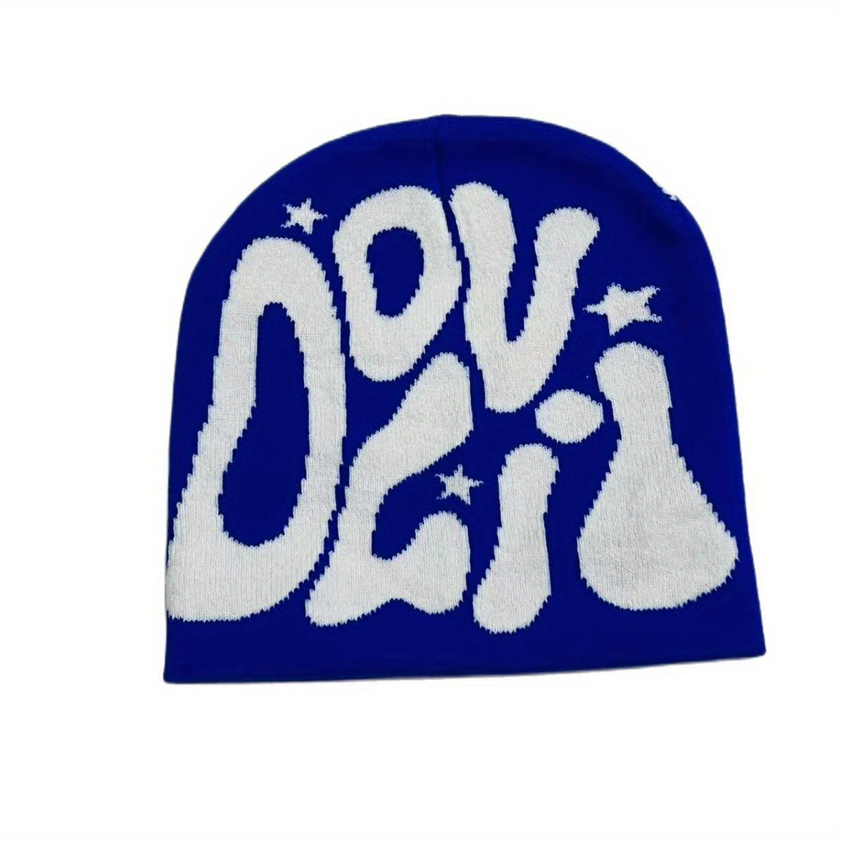 Elastic Foldable Beanie Hat Knitted With Skull Pattern For Men Women