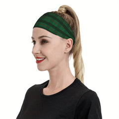 Men's Vintage Plaid Headband Green & Red Striped