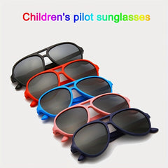 Children's Polarized Pilot Sunglasses Silicone Glasses