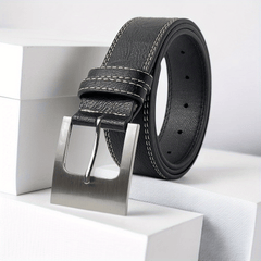 Men's PU Leather Buckle Belt for Outdoor Party Holiday