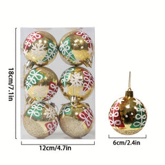 6pcs Hand-painted Christmas Ball Decoration