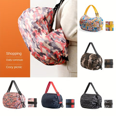 Large Capacity Foldable Grocery Bag Shoulder Bag Travel Storage Shopping Bag