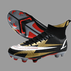 Men's Spiked Football Boots Outdoor Lightning Pattern Anti-skid Soccer Cleats