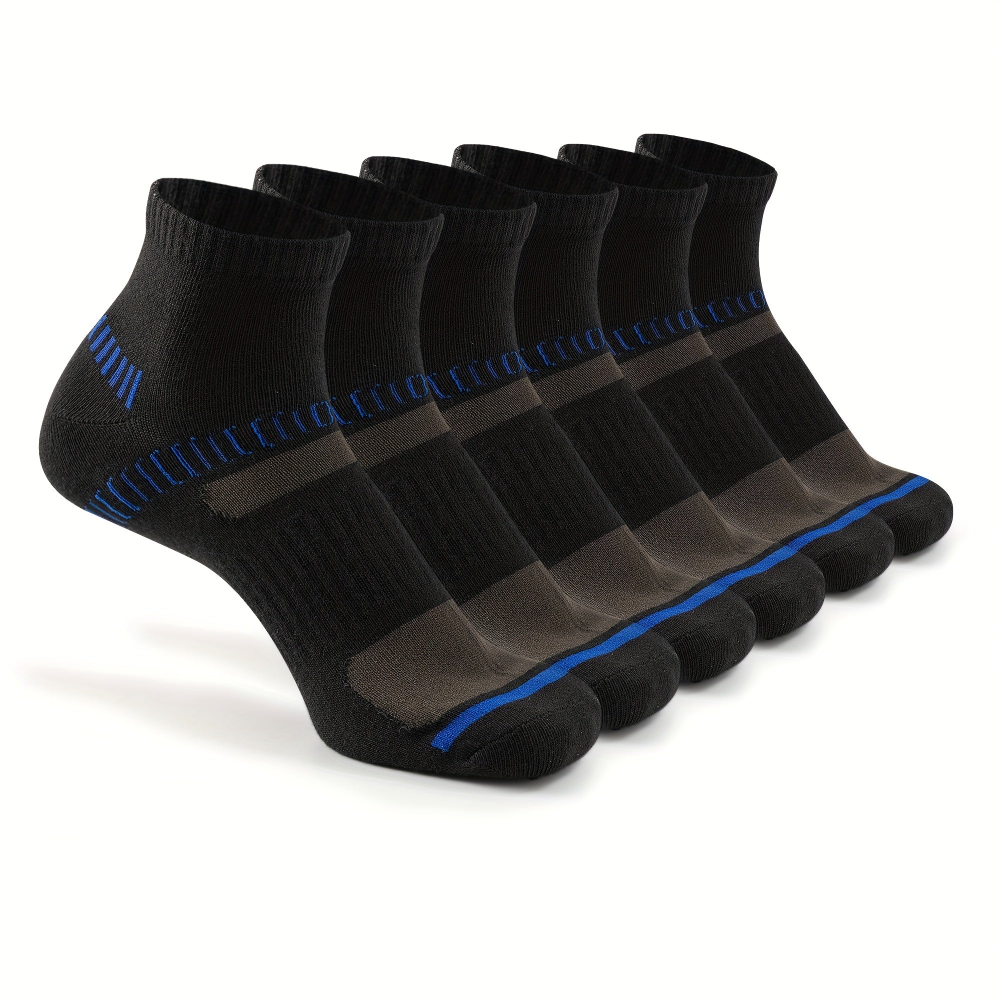 6 Pairs Men's Ankle Running Athletic Socks Breathable