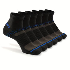6 Pairs Men's Ankle Running Athletic Socks Breathable