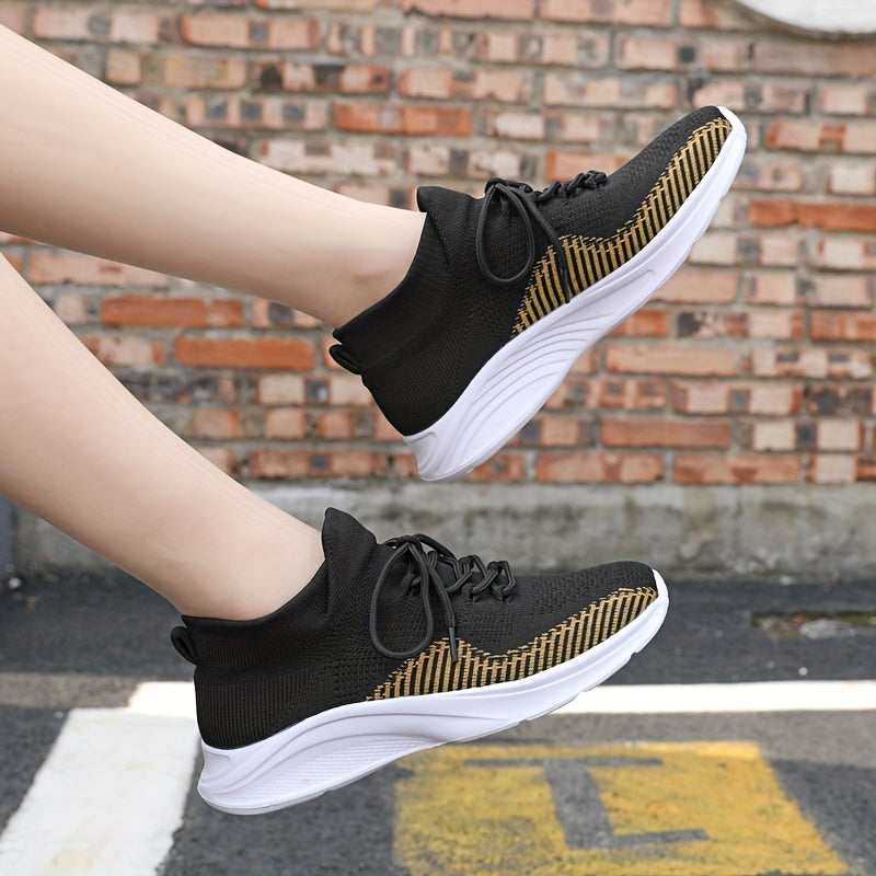 Women's Mesh Knit Sneakers Anti slip Walking Shoes