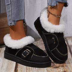 Women's Non-slip Ankle Snow Shoes Warm Thick Bottom Shoes