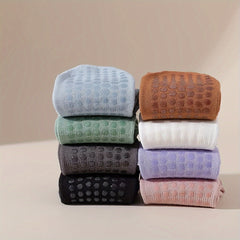 Women's Thermal Long Tube Non Slip Yoga Socks with Grips