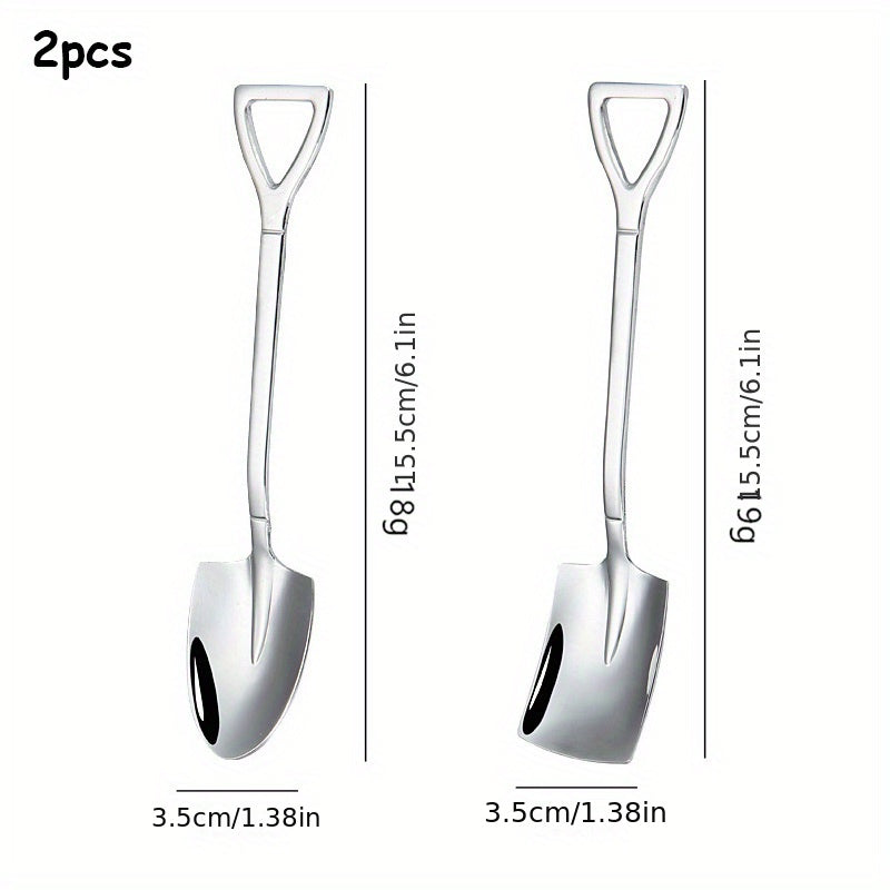 8pcs Titanium Plated Dessert Watermelon Spoon Set