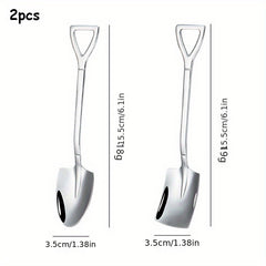 8pcs Titanium Plated Dessert Watermelon Spoon Set