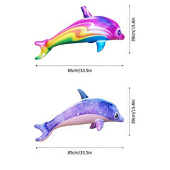 Inflatable Dolphins Water Party Toys - Purple/Gray - Pool & Beach Splash Toys