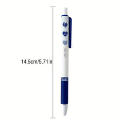 6 Pcs 0.5mm Heart Shape Gel Pens Student Writing Utensil