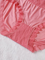3 Pack Plus Size Lace High Rise Stretchy Briefs Set