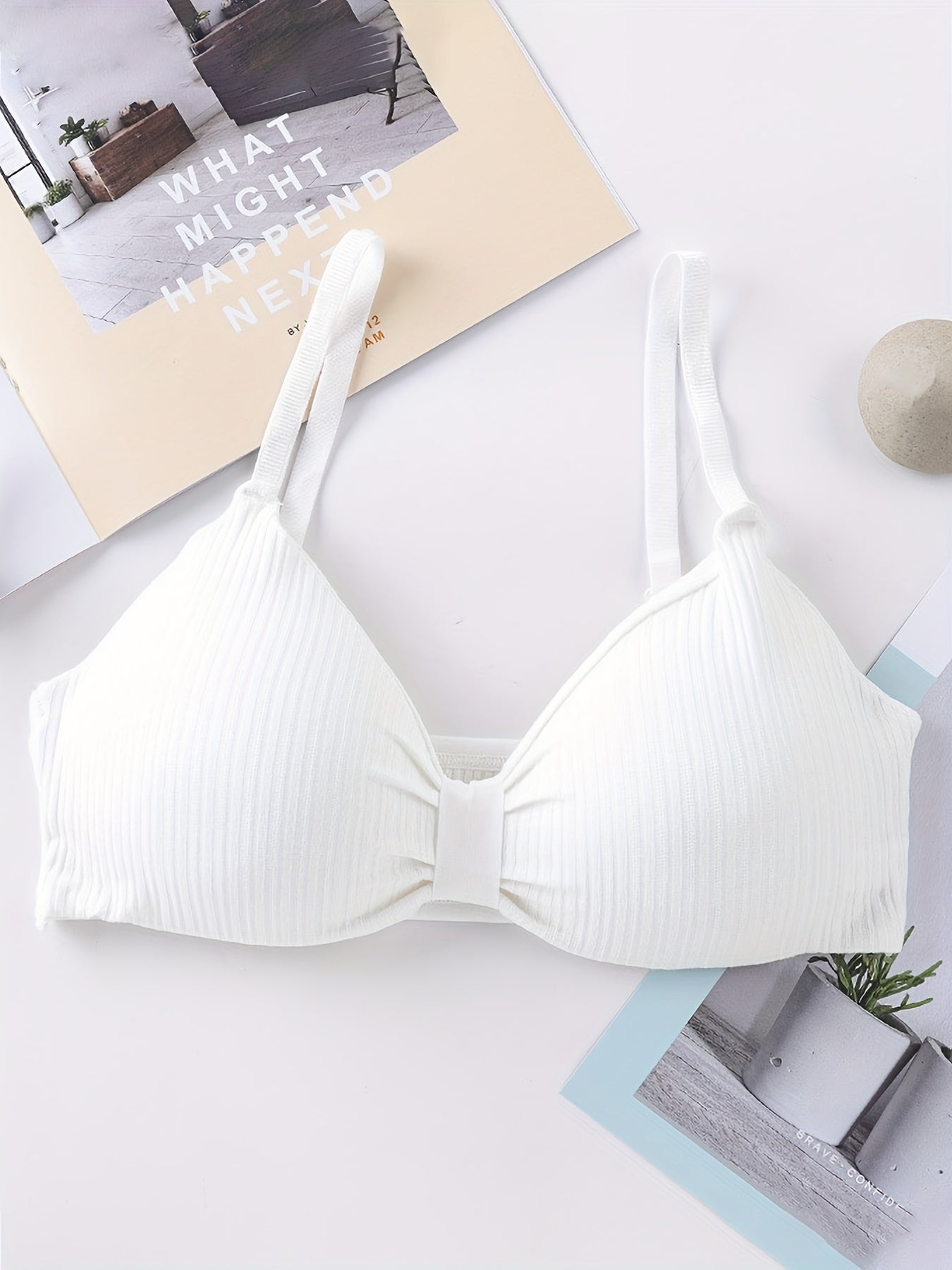 3pcs Girls Wrapped Chest Cami Vests Backless Tube Tops Push Up Bras