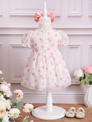 Baby Girls Sweet Floral Print Princess Dress