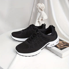 Women's Breathable Mesh Sneakers Low Top Lace Up Running Shoes