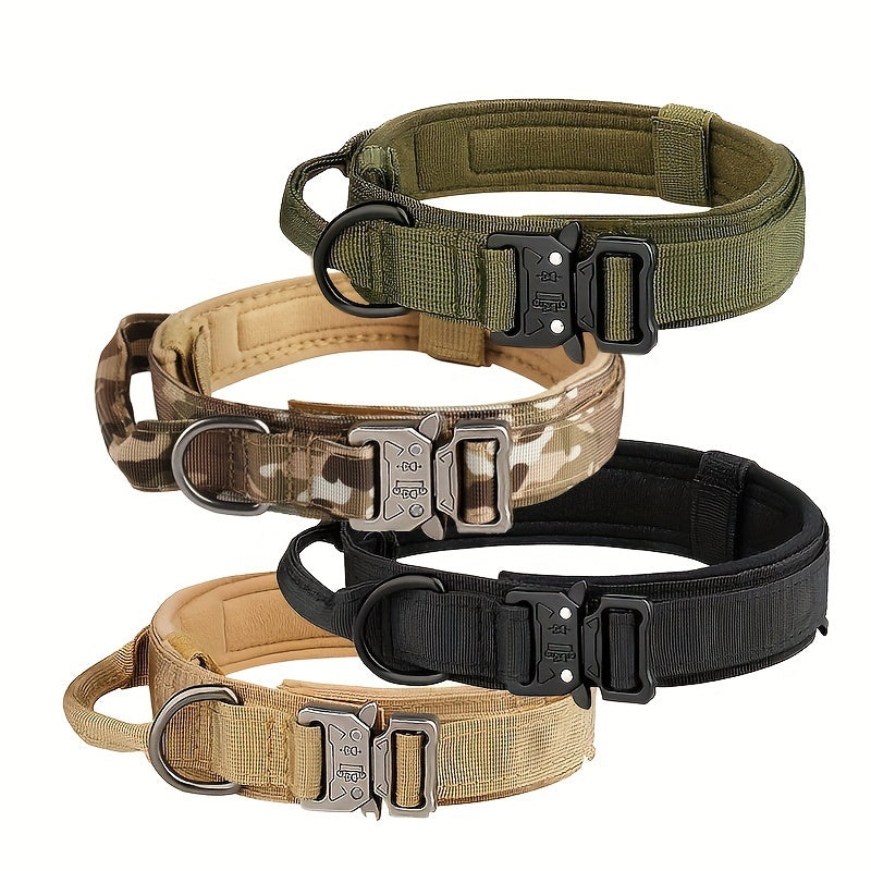 Adjustable Military Dog Collar for Large Dogs