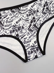 3 Pack Plus Size Sexy Panties Set Women's Plus Skull & Eye Sun Print