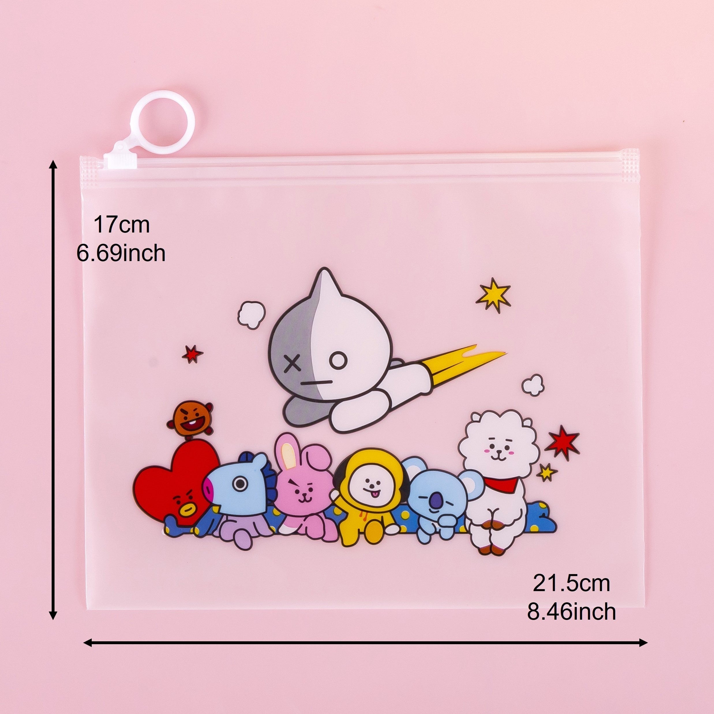 Student Transparent Pouch Pen Bag Pencil Case