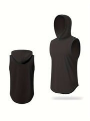Men's Sleeveless Hooded Sweatshirt Athletic Quick Dry Stretch