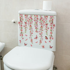 Flower Butterfly Wall Sticker Toilet Home Decor