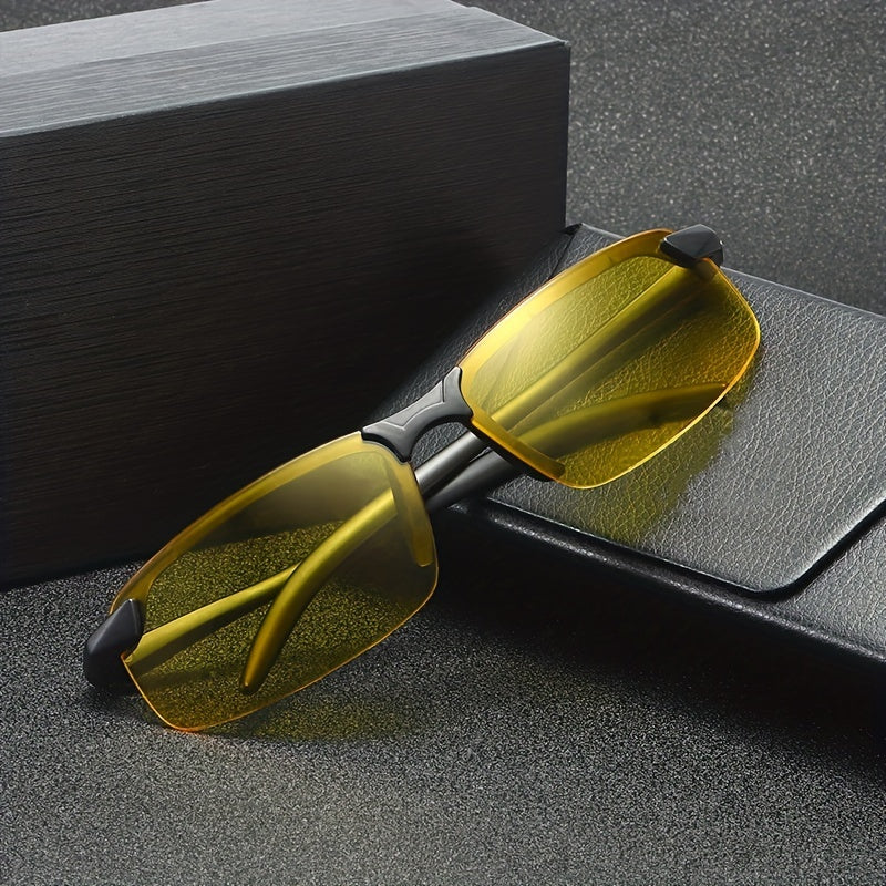 Y2K Rimless Wrap Sunglasses UV400 Outdoor Glasses with Box