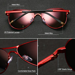 RoyalHot Metal Unisex Polarized Sunglasses Large Frame Cycling Driving