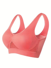 2pcs Wireless Sports Bras Breathable Running Workout Bra