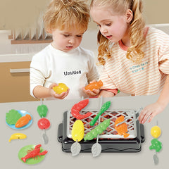 Kids BBQ Grills & Skewers Kitchen Cooking Toy Set