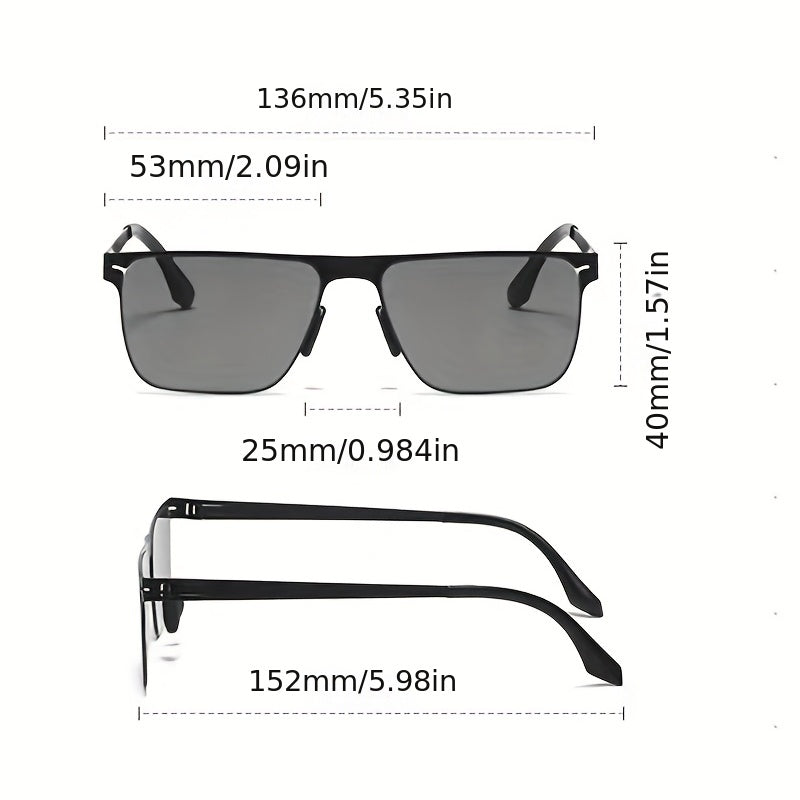 Men's Stainless Steel Polarized Sunglasses for Outdoor Activities