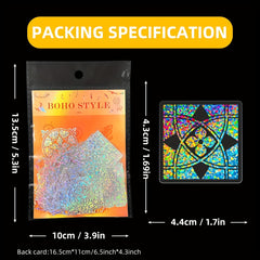 Bohmi Window Flower Laser Stickers - 50 Sheets