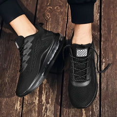 Men's Plus Size Breathable Solid Sneakers Non Slip Lace Up Shoes