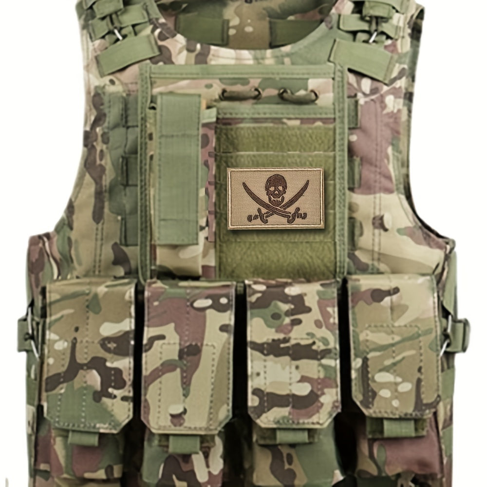 Skeleton Embroidered Morale Patch for Caps Uniforms Vests Backpacks