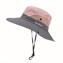 Breathable Ponytail Sun Hat UV Protection Boonie Hat for Women
