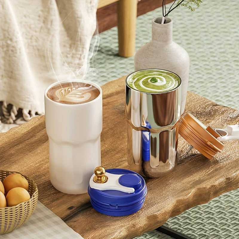 420ml Stainless Steel Insulation Water Cup Double layer Flip Top Coffee Cup