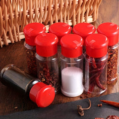 5pcs Spice Shakers Plastic Seasoning Jar, Creative Design, Salt Pepper Storage
