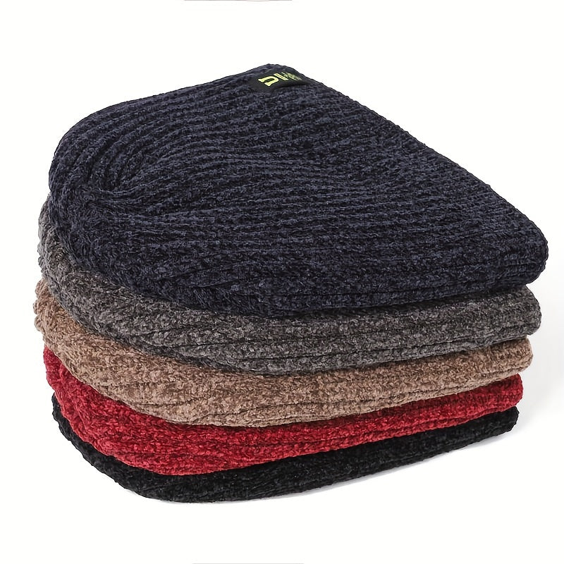 Velvet Knitted Warm Beanie Hat Ear Protection Winter Hat
