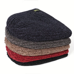 Velvet Knitted Warm Beanie Hat Ear Protection Winter Hat