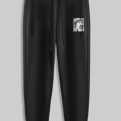 Funny Statue Print Men's Sweatpants Loose Casual Trousers Spring Autumn