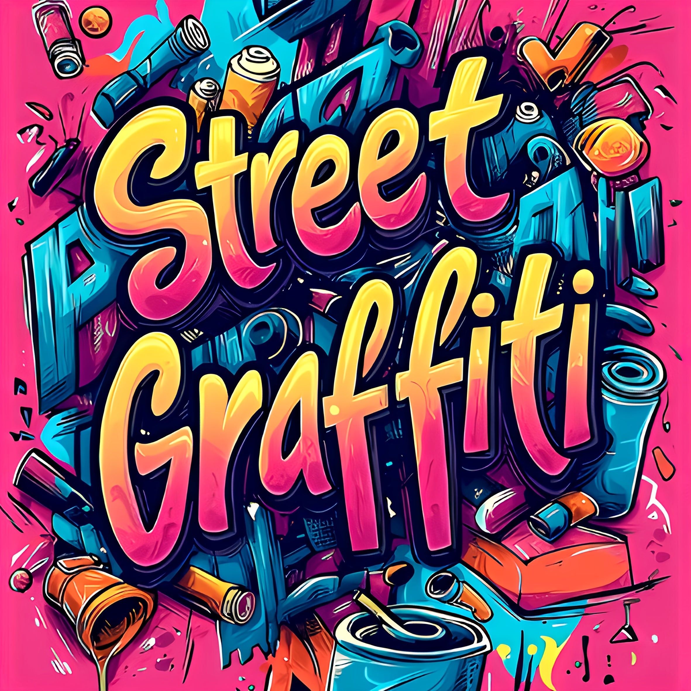 Street Graffiti Adult Coloring Book Urban Art Theme Perfect Gift