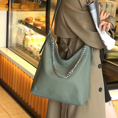Top Layer Cowhide Shoulder Bag Large Capacity Women Crossbody Handbag