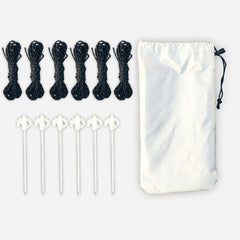 Camping Ground Nail Wind Rope Set with Storage Bag