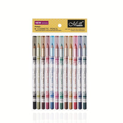 12 Colorful Eyeliner Pencil Set Waterproof Smudge Proof Long Lasting Makeup