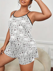 Alpaca & Cactus Print Pajama Set