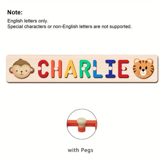 Wooden Name Puzzle for Kids Educational Toy Baptism Birthday Gift