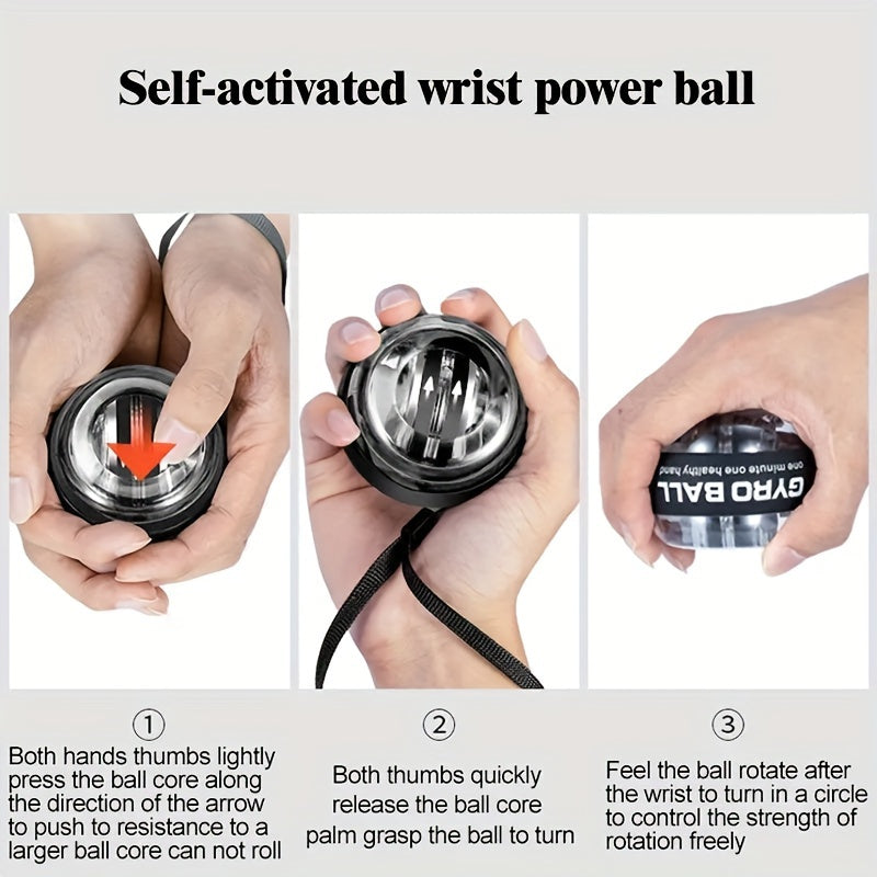 Self Starting Wrist Power Ball Finger Grip Strength Training Device Gyroscope