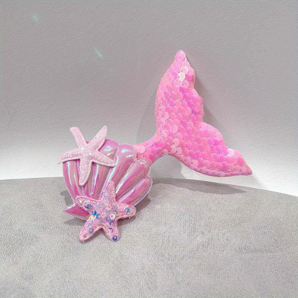 Girls Mermaid Tail Hair Clip Side Clip Headwear
